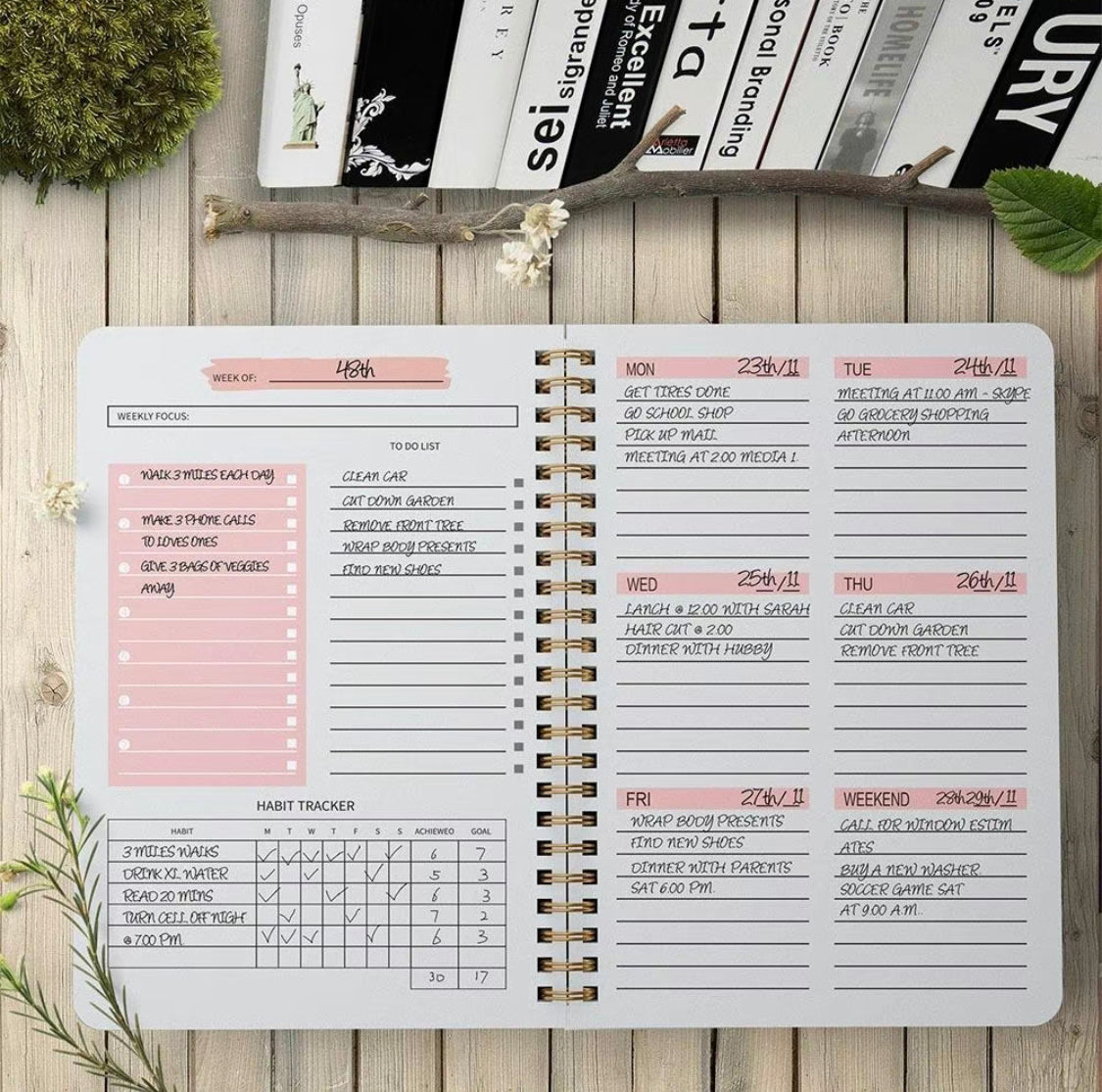 Agenda planner notebook/ weekly planner